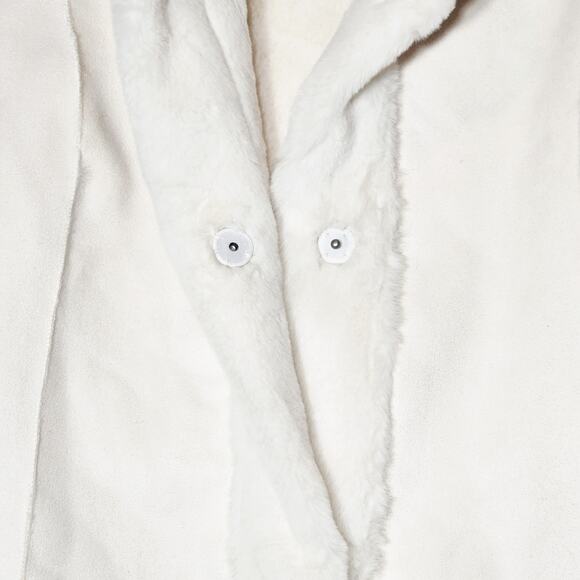 Dennis Basso Faux Suede Snap Front Women's Coat Large - Picture 4 of 5